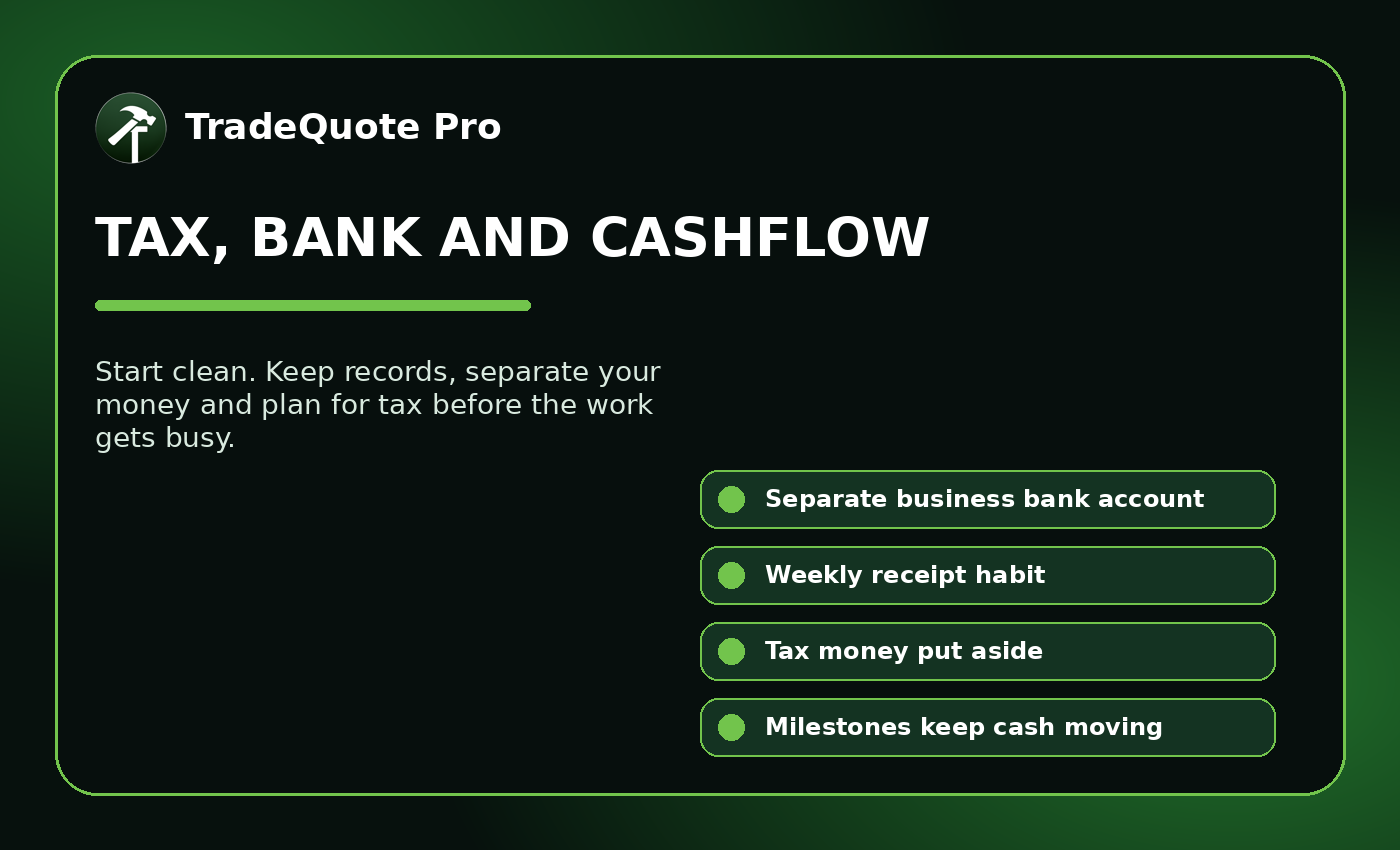Tax bank and cashflow graphic