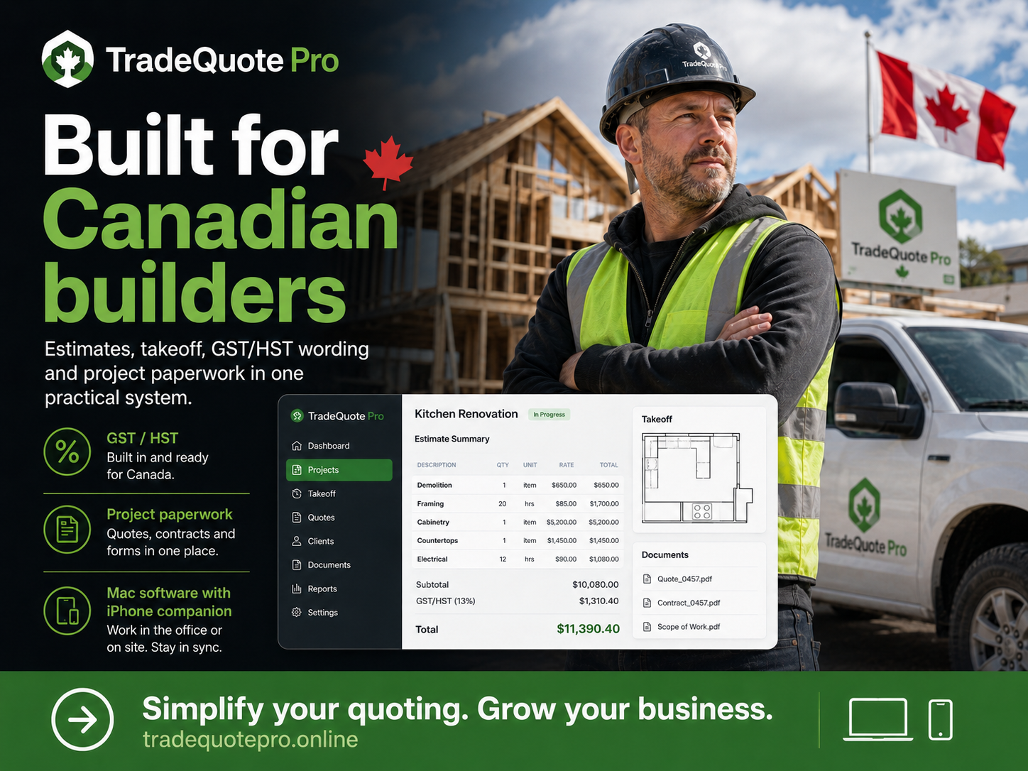 TradeQuote Pro for Canadian builders